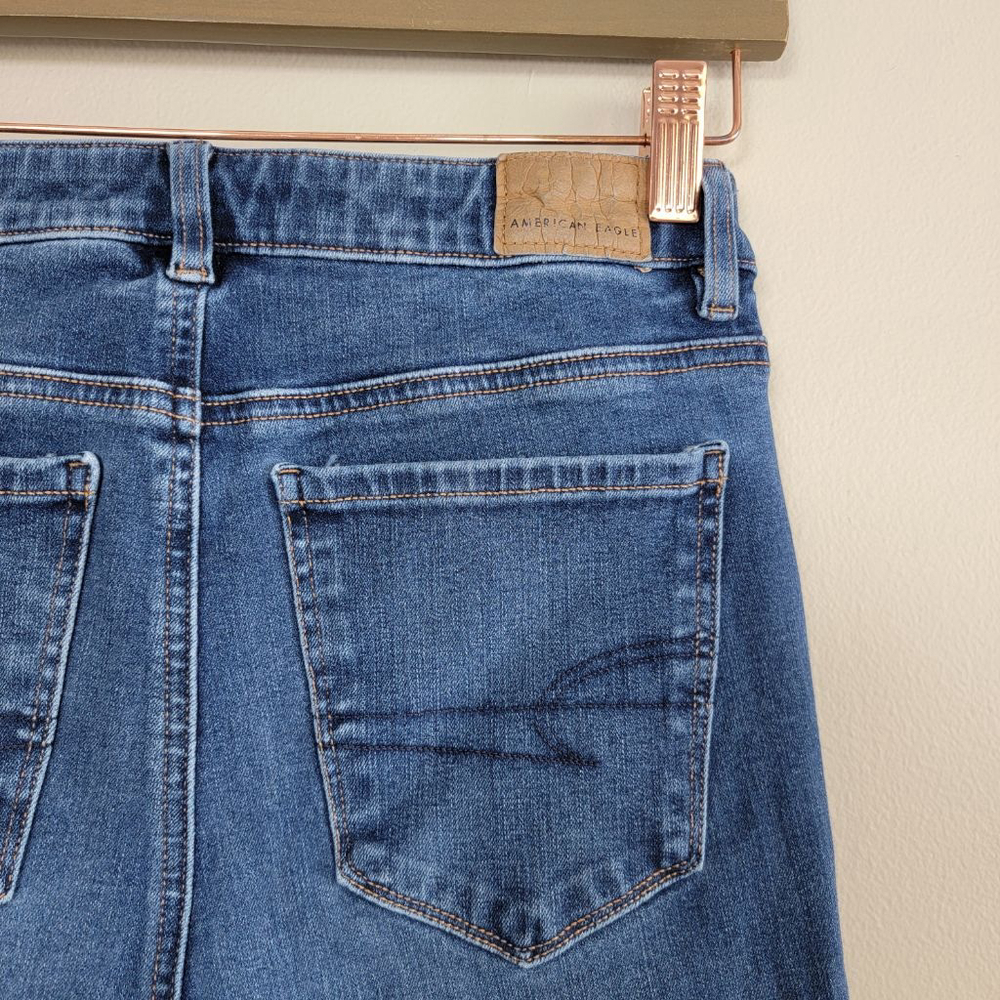 American Eagle Skinny Dream Jeans Super Hi Rise Jegging Medium Blue Wash AE 2 - Picture 6 of 10